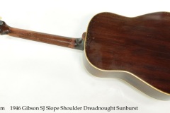 1946 Gibson SJ Slope Shoulder Dreadnought Sunburst Full Rear View