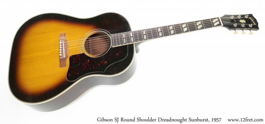 Gibson SJ Round Shoulder Dreadnought Sunburst, 1957 Full Front View