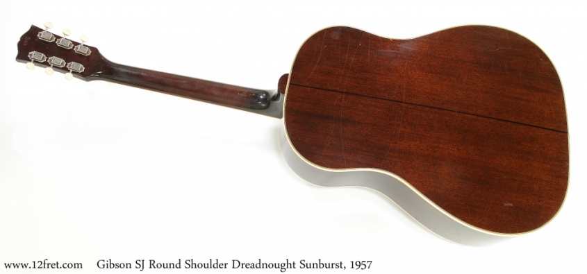 Gibson SJ Round Shoulder Dreadnought Sunburst, 1957 Full Rear View