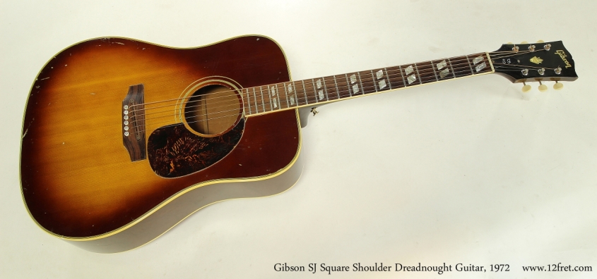 Gibson SJ Square Shoulder Dreadnought Guitar, 1972  Full Front View
