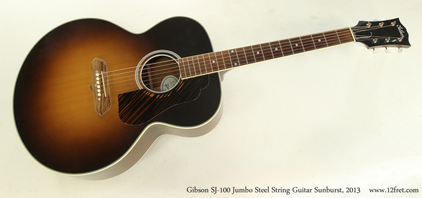 Gibson SJ-100 Jumbo Steel String Guitar Sunburst, 2013  Full Front View