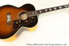 Gibson SJ200 Jumbo Steel String Sunburst, 1951 Full Front View