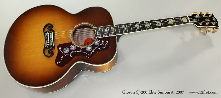 Gibson SJ-200 Elite Sunburst Steel String Acoustic, 2007 Full Front View