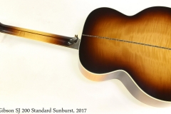 Gibson SJ 200 Standard Sunburst, 2017 Full Rear View