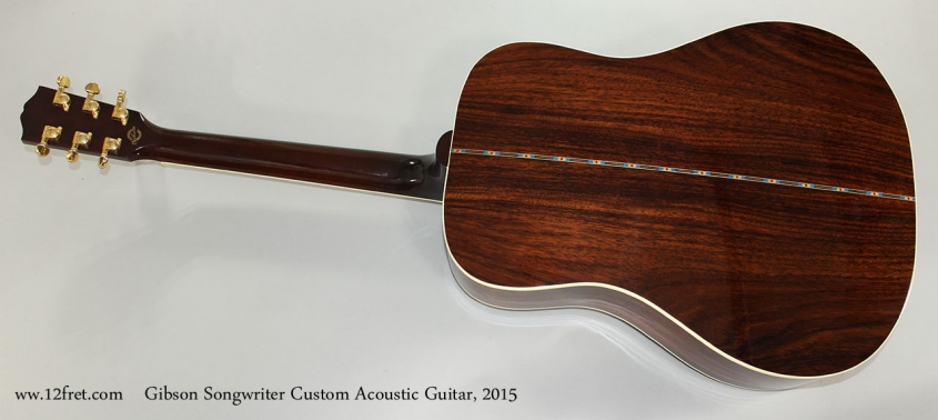 Gibson Songwriter Custom Acoustic Guitar, 2015 Full Rear View