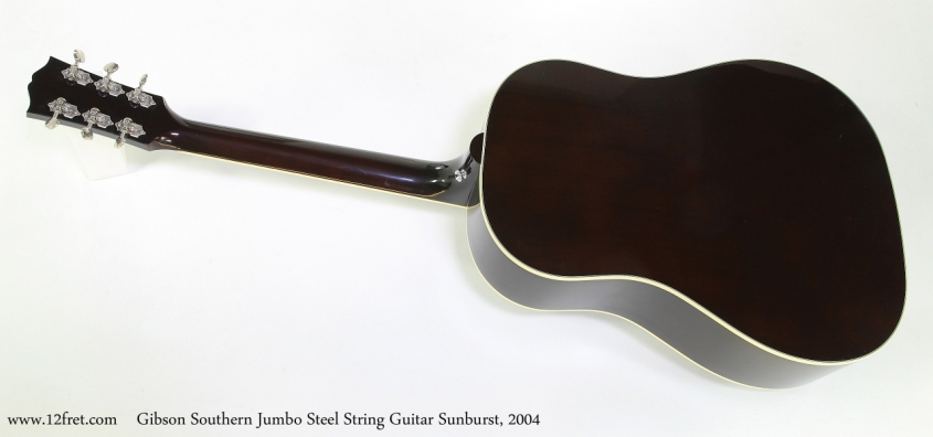 Gibson Southern Jumbo Steel String Guitar Sunburst, 2004   Full Rear View