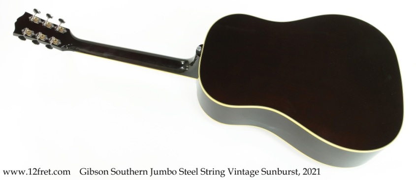 Gibson Southern Jumbo Steel String Vintage Sunburst, 2021 Full Rear View
