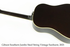 Gibson Southern Jumbo Steel String Vintage Sunburst, 2021 Full Rear View