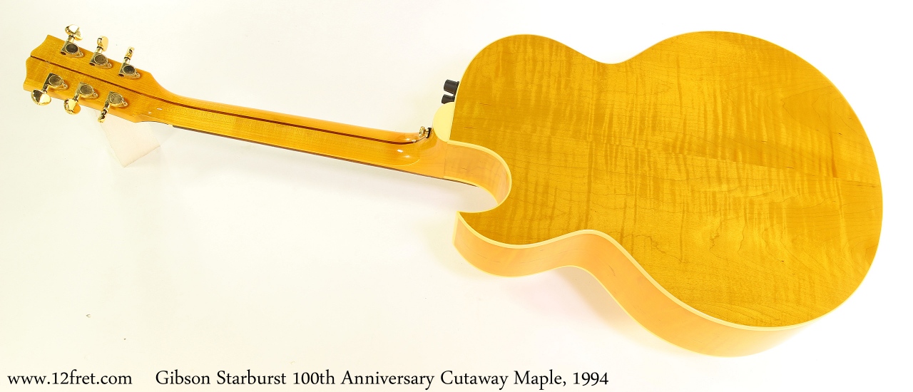 Gibson Starburst 100th Anniversary Cutaway Maple, 1994 Full Rear View