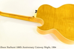 Gibson Starburst 100th Anniversary Cutaway Maple, 1994 Full Rear View