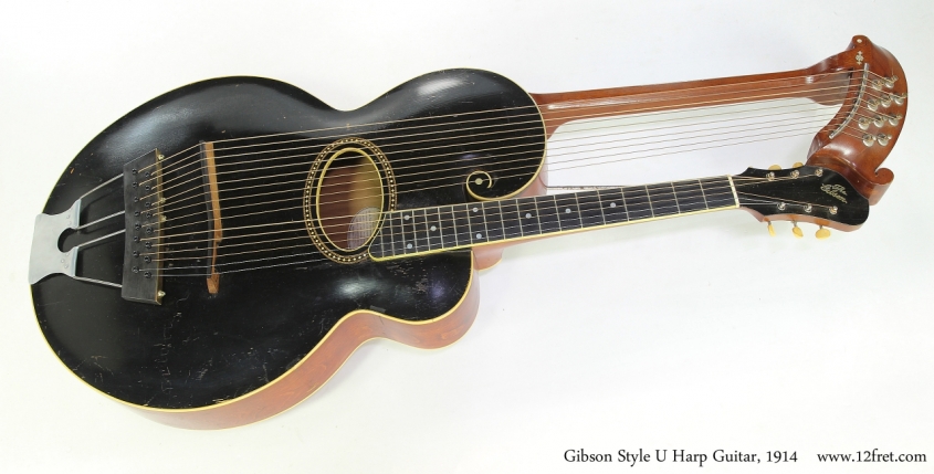 Gibson Style U Harp Guitar, 1914   Full Front View