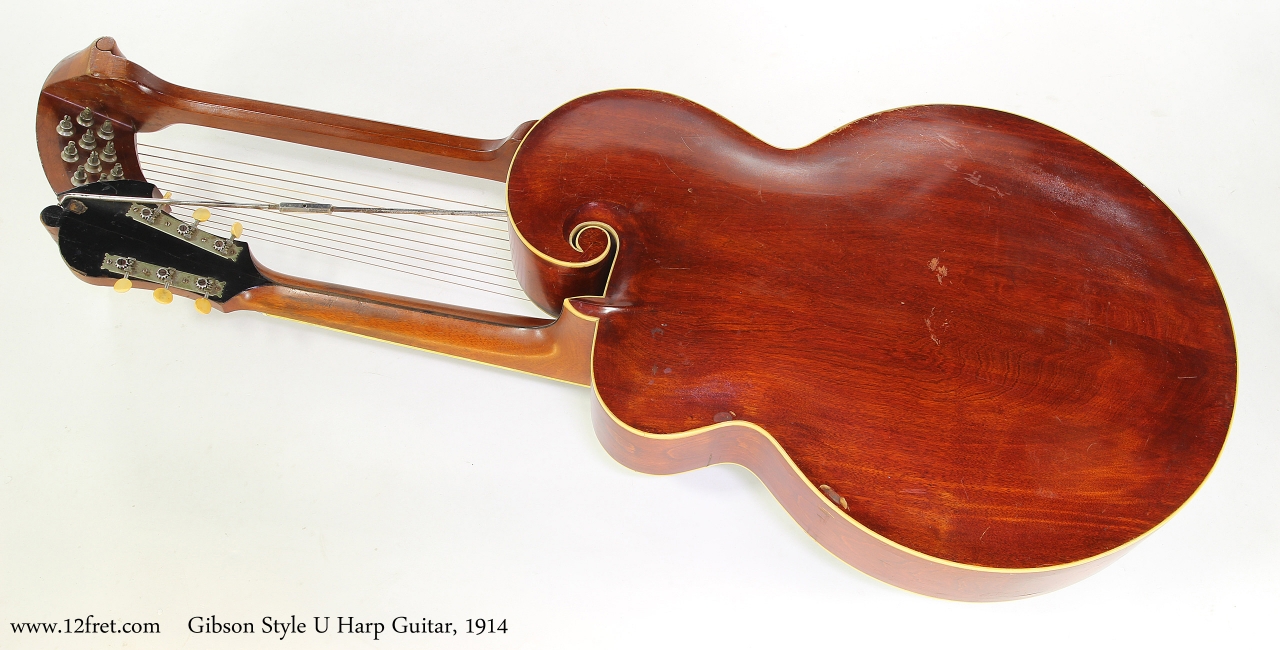 Gibson Style U Harp Guitar, 1914   Full Rear View