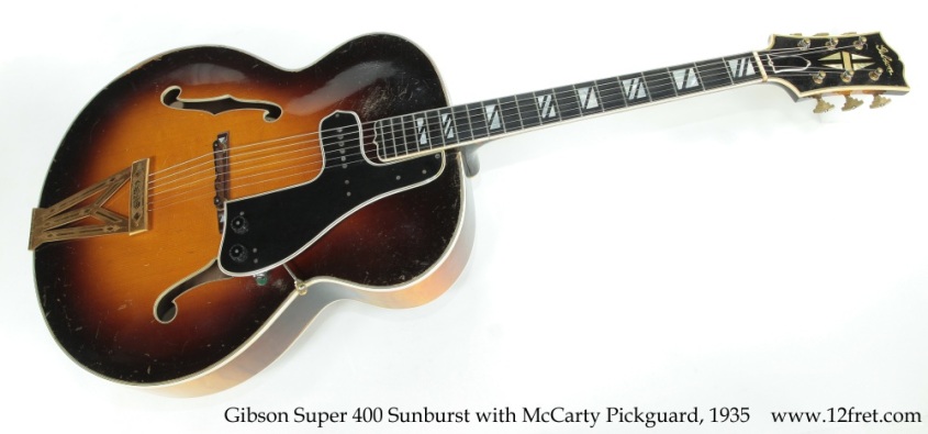 Gibson Super 400 Sunburst with McCarty Pickguard, 1935 Full Front View