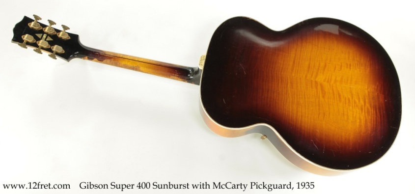 Gibson Super 400 Sunburst with McCarty Pickguard, 1935 Full Rear View