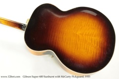 Gibson Super 400 Sunburst with McCarty Pickguard, 1935 Back View
