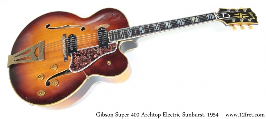 Gibson Super 400 Archtop Electric Sunburst, 1954 Full Front View