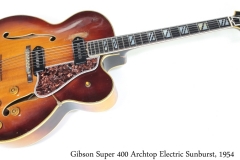 Gibson Super 400 Archtop Electric Sunburst, 1954 Full Front View