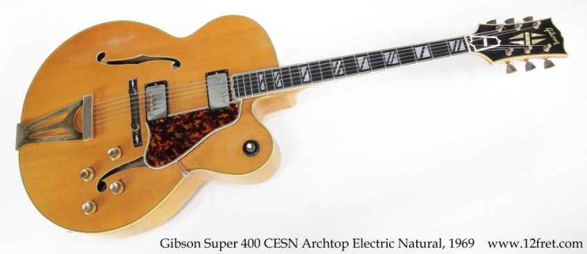 Gibson Super 400 CESN Archtop Electric Natural, 1969 Full Front View