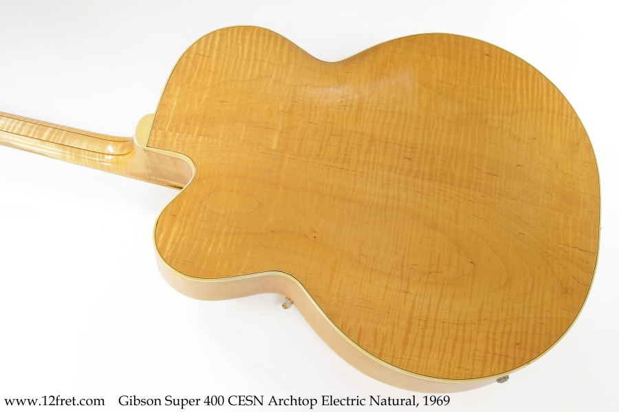 Gibson Super 400 CESN Archtop Electric Natural, 1969 Back View