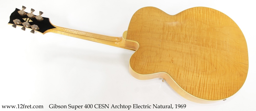 Gibson Super 400 CESN Archtop Electric Natural, 1969 Full Rear View
