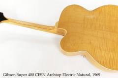 Gibson Super 400 CESN Archtop Electric Natural, 1969 Full Rear View