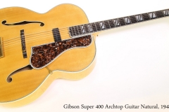 Gibson Super 400 Archtop Guitar Natural, 1948 Full Front View