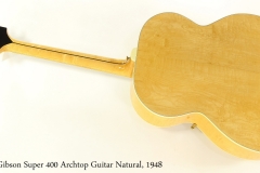 Gibson Super 400 Archtop Guitar Natural, 1948 Full Rear View