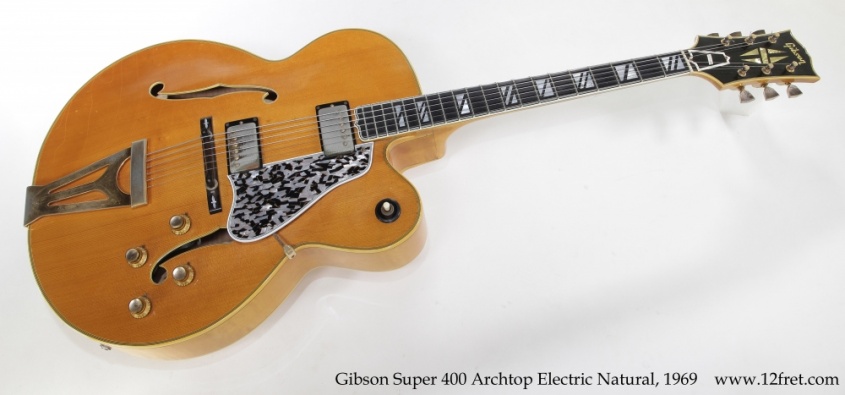 Gibson Super 400 Archtop Electric Natural, 1969 Full Rear View