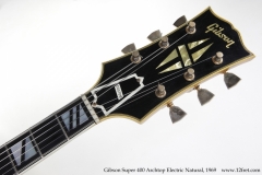 Gibson Super 400 Archtop Electric Natural, 1969 Head Front View