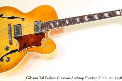 Gibson Tal Farlow Custom Archtop Electric Sunburst, 1998 Full Front View
