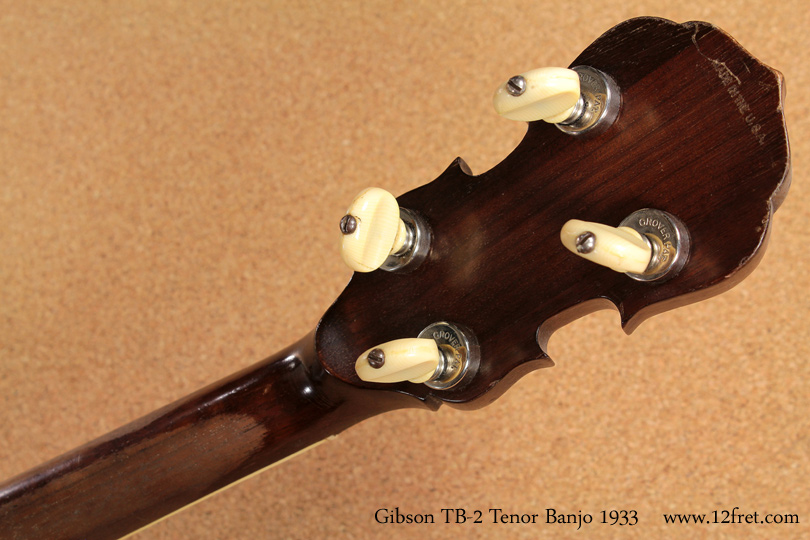 Gibson TB-2 \'Century\' Tenor Banjo 1933 head rear view