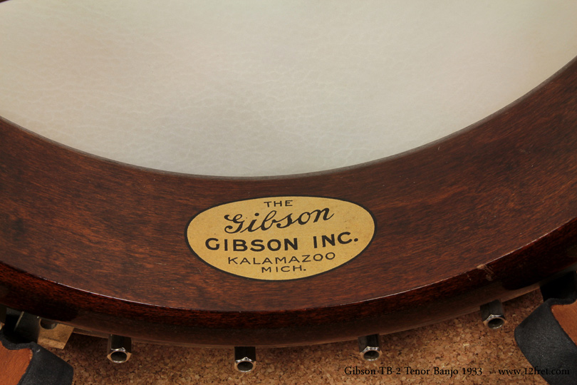 Gibson TB-2 \'Century\' Tenor Banjo 1933 label