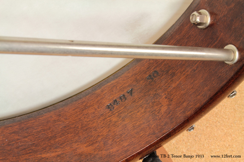Gibson TB-2 \'Century\' Tenor Banjo 1933 rim serial number