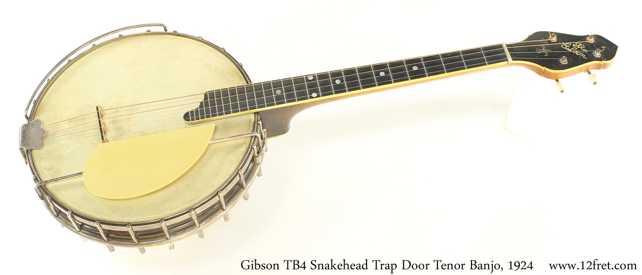 Gibson TB4 Snakehead Trap Door Tenor Banjo, 1924 Full Front View