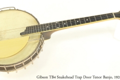 Gibson TB4 Snakehead Trap Door Tenor Banjo, 1924 Full Front View