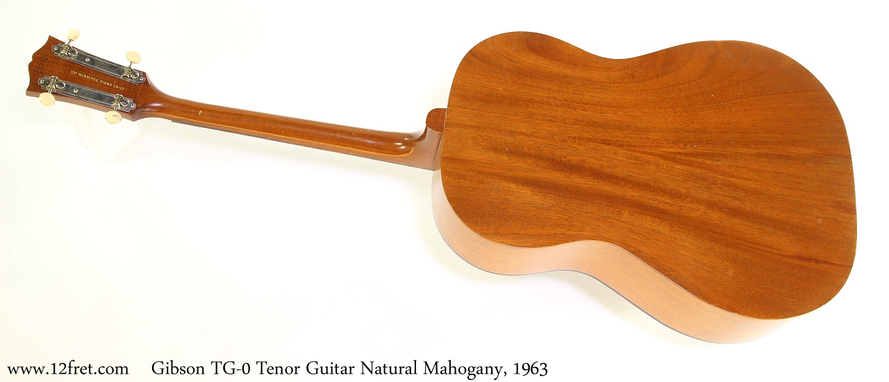 Gibson TG-0 Tenor Guitar Natural Mahogany, 1963 Full Rear View