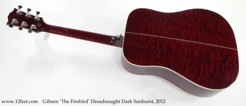 Gibson 'The Firebird' Dreadnought Dark Sunburst, 2012 Full Rear View