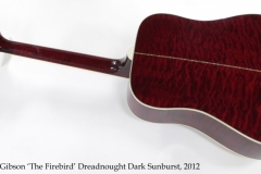 Gibson 'The Firebird' Dreadnought Dark Sunburst, 2012 Full Rear View