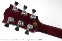 Gibson 'The Firebird' Dreadnought Dark Sunburst, 2012 Head Rear View