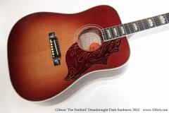 Gibson 'The Firebird' Dreadnought Dark Sunburst, 2012 Top View