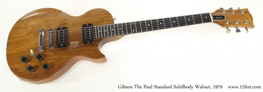 Gibson The Paul Standard Solidbody Walnut, 1979    Full Front View