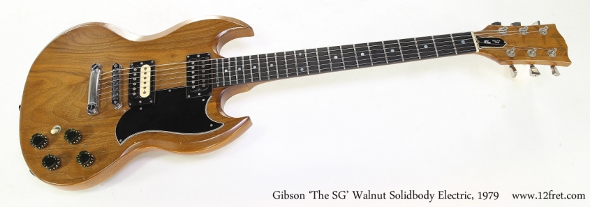 Gibson 'The SG' Walnut Solidbody Electric, 1979   Full Front View