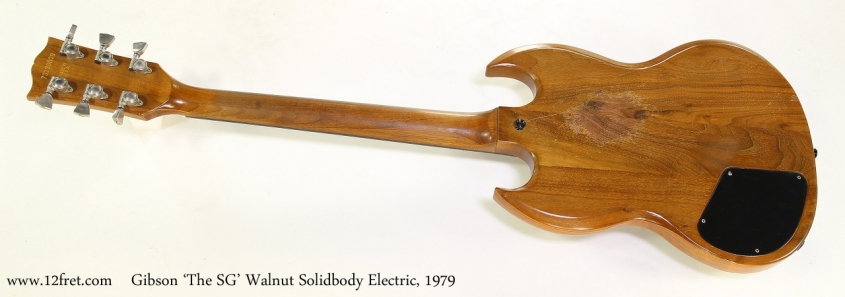 Gibson 'The SG' Walnut Solidbody Electric, 1979   Full Rear VIew
