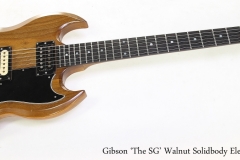 Gibson 'The SG' Walnut Solidbody Electric, 1979   Full Front View