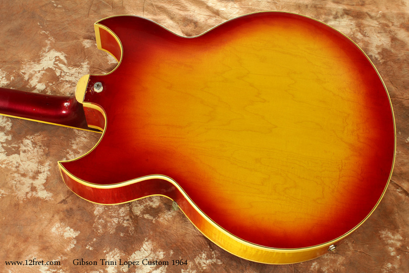 Gibson Trini Lopez Custom Sunburst 1964 back