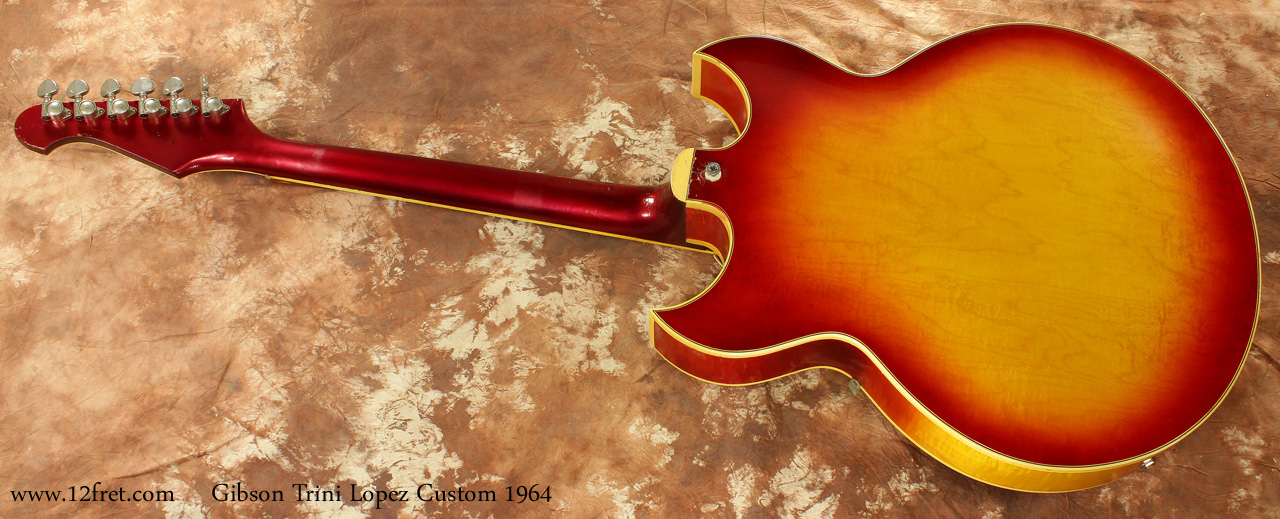 Gibson Trini Lopez Custom Sunburst 1964 full rear view