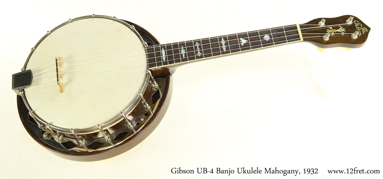 Gibson UB-4 Banjo Ukulele Mahogany, 1932 Full Front View