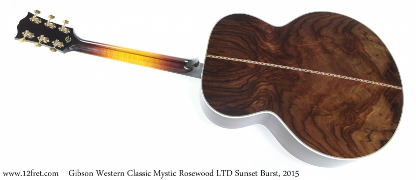 Gibson Western Classic Mystic Rosewood LTD Sunset Burst, 2015 Full Rear View