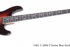 G&L L-2000 E Series Bass Sunburst, 2016 Full Front View