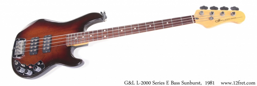 G&L L-2000 Series E Bass Sunburst,  1981 Full Front View
